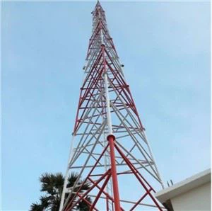 Galvanized Hlau GBT Tus Kheej Txhawb Tubular Ntauwd Mast Rau Telecom