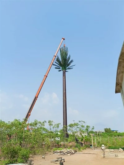 Txawb Gsm Ntauwd Kub Dip Galvanization Kev Sib Txuas Lus Tsom Ntoo Ntauwd Camouflaged Kub Dip Bionic Post Ntauwd